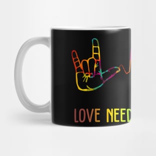 Love Needs No Words Deaf Awareness Gift Mug